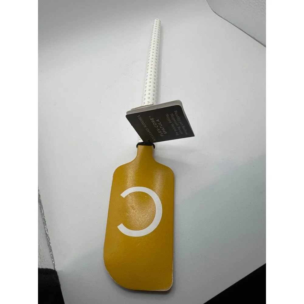 Williams Sonoma Flex-Core Spatula Yellow Monogram C Silicone Kitchen Utensil NEW